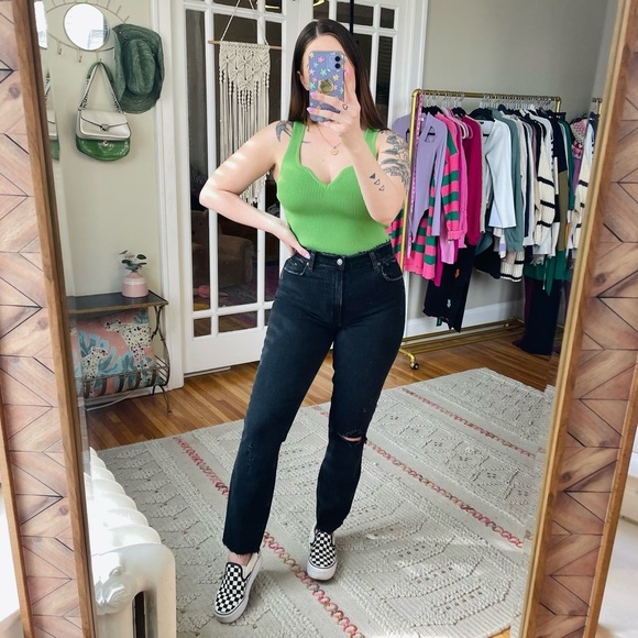 Abercrombie & Fitch Curve Love Distressed Jeans black - Picture 8 of 9